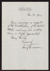 Note from Harry S. Truman